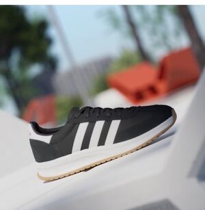 Adidas Black and White Run 705 2.0 Cloudfoam Sneakers